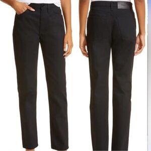 Frame Women’s Le Italien 100% Cotton True Straight Black Jeans 27 Noir NWOT